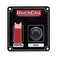 QUICKCAR RACING PRODUCTS QRP50-803 Black Plate, 1 Switch & 1 Button w/ Flip Cover 50-803