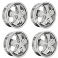 Appletree Automotive 00-9680-4 911 Alloy Wheels Polished, 5.5 Wide, 5 on 130mm