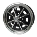 EMPI 00-9688-0 Sprintstar Wheel, Black with Polished Lip 5 Wide 4 on 130mm