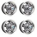 Appletree Automotive 00-9754-4 Torque Star Wheels Grey with Polished Rim, 5 Wide 5 on 205m