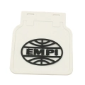 EMPI 15-1091-0 Mud Flaps, White with Black Logo, for Beetle 56-67, Pair