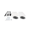 EMPI 15-1093-0 Mud Flaps, White with Black Logo, for Type 2 Bus, Thru 72