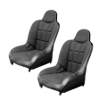 Off-Road Suspension Seats, Black With Black Fabric, Wide, Pr