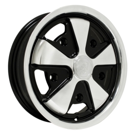 911 Alloy Wheel, Polished with Black, 5-1/2 Wide, 5 on 205mm