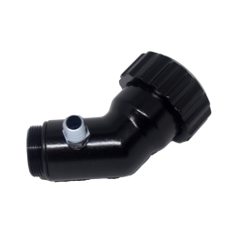 Angled Oil Filler Extension, With Grooved Cap, Black