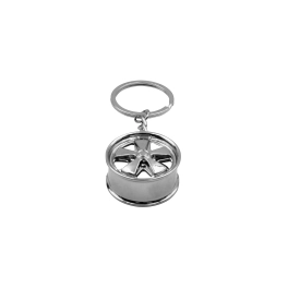 Polished Fuchs Wheel Key Chain