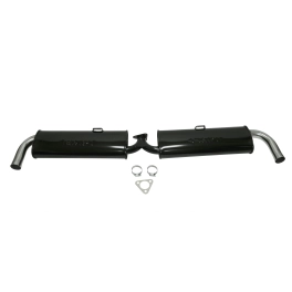 Dual Quiet Muffler, for Bus 63-71, for 3 Bolt Header