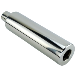 Stainless Racing Muffler, 2 Inlet Clamp On, 14 Long