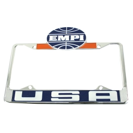 EMPI 00-6461-0 License Plate Frame, with EMPI Logo, Front