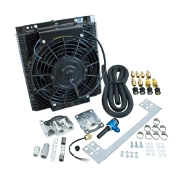 EMPI 00-9248-0 Oil Cooler Kit, 96 Plate Mesa Style, with Electric Fan