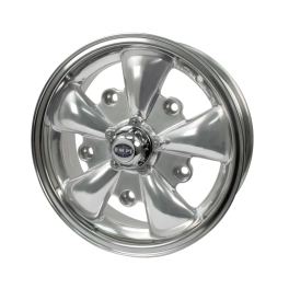 Gt-5 Wheel, Silver with Polished Lip, 5.5 Wide, 5 on 205mm