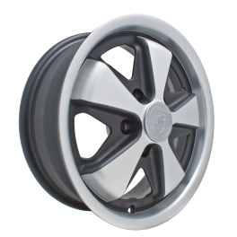 EMPI 00-9728-4 911 Alloy Wheels, Polished witt Black, 5 1/2 Wide 5 on 112mm