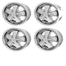 911 Alloy Wheels All Chrome, 6 Inch Wide, 5 on 130mm