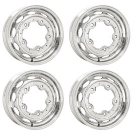 Appletree Automotive 10-1170-4 Vintage 190 Wheels, 15 x 4.5, 5 on 205, Silver Set of 4