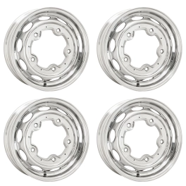 Appletree Automotive 10-1173-4 Vintage 190 Wheels, 15 x 5.5, 5 on 205, Silver Set of 4