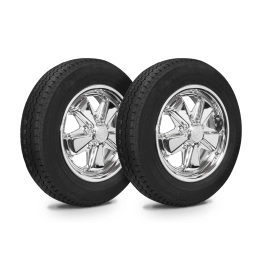 Wheel Tire Combo, 911 Alloy, Chrome, Big Tire 165/80R15