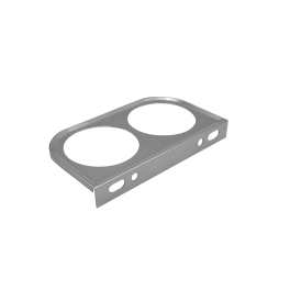 2 Hole Gauge Panel, Chrome for 2-1/16