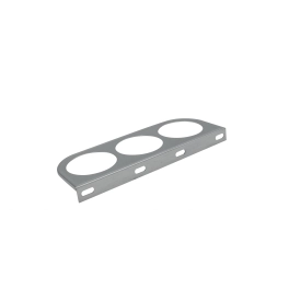 3 Hole Gauge Panel, Chrome for 2-1/16