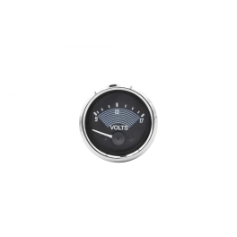 52mm Voltmeter, Chrome Bezelge, Black Bezel for Type 1