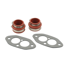 EMPI 1567-11 Dual Port Intake Installation Kit, Rubber, Red Boots