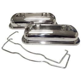 Valve Covers, Stainless Clip On, Fits 1500cc & Up VW