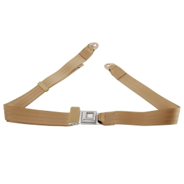 Seat Belt, Stock Style, 2 Point, Tan