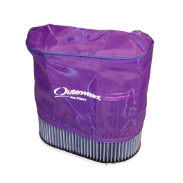 Outerwear Pre-Filter, 5.5 X 9 Oval, 6 Tall, Purple