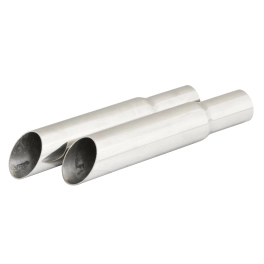 EMPI 2521 Chrome Exhaust Tips, Diagonal Cut for Type 1 Beetle Muffler