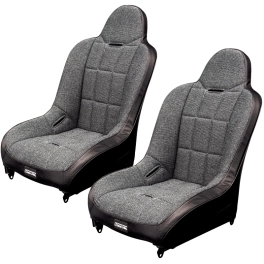 Off-Road Suspension Seats, Black Vinyl with Tweed Inner