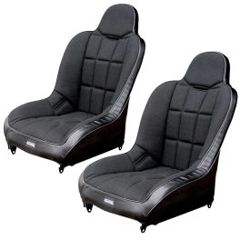 Off-Road Suspension Seats, Black Vinyl with Black Fabric