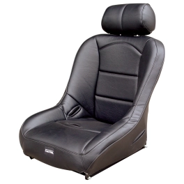 Off-Road Suspension Seat, Black Vinyl with Black Vinyl Inner