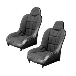 EMPI 62-2794-PAIR Off-Road Suspension Seats, Black With Black Fabric, Wide, Pr