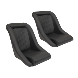 Appletree Automotive 62-2880-PAIR Roadster Style Seats, Black Vinyl, Pair