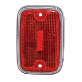 Side Marker Lens, for Bus 70-74, Red/Silver