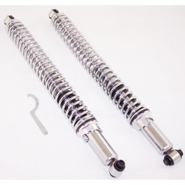 Coil Over Shocks, Long Travel Style, Chrome, PAIR