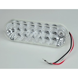 Latest Rage AC945500RC Led Oval Tail Light, Clear/Red, Sold Each