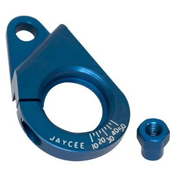 JayCee Billet Distributor Clamp with Timing Marks, Blue