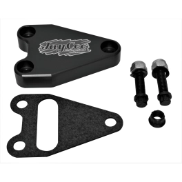 JayCee Billet Oil Cooler Block Off, Black