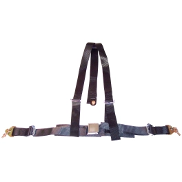 Latest Rage TIGER223 Seat Belt, 2 Shoulder & 2 Lap, 3 Point, Black