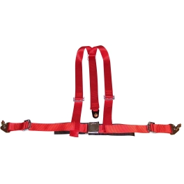 Latest Rage TIGER223R Seat Belt, 2 Shoulder & 2 Lap, 3 Point, Red