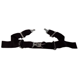 Latest Rage TIGERLAP Seat Belt, 3 Lap with Duckbilll Latch, 2 Point, Black