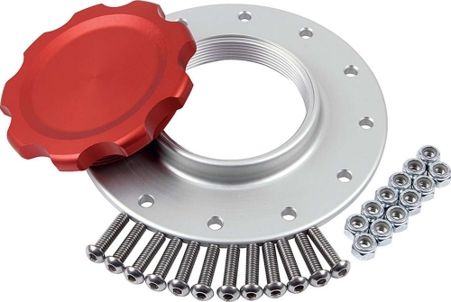 ALLSTAR PERFORMANCE ALL40133 Fuel Cell Cap and Bung RCI/JAZ 12-bolt Red ALL40133