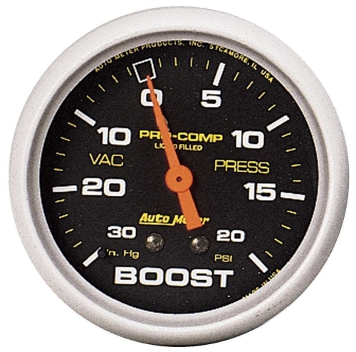 AUTOMETER ATM5401 2-5/8 Pro-Comp Boost Gauge, Liquid Filled