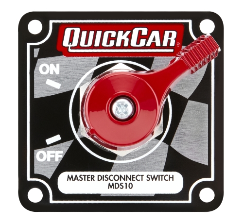 QUICKCAR RACING PRODUCTS QRP55-009 Master Disconnect Switch withFlag Plate 55-009