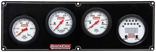 QUICKCAR RACING PRODUCTS QRP61-7041 Extreme 3-1 Gauge Panel OP/WT/OT/Tach 61-7041