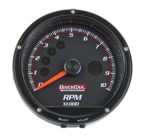 QUICKCAR RACING PRODUCTS QRP63-002 Redline Black Multi-Recall Tachometer 63-002