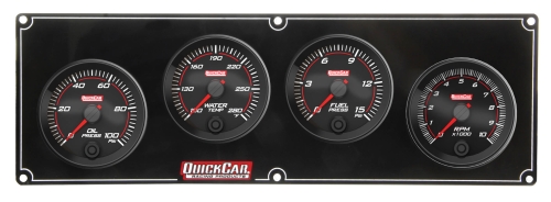 QUICKCAR RACING PRODUCTS QRP69-3242 Redline 3-1 Gauge Panel OP/WT/FP w/ 2-5/8in Tach 69-3242