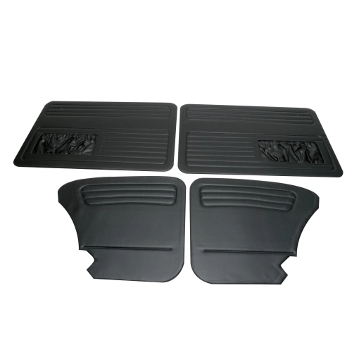 EMPI 00-4854-0 4 Piece Door Panel Kit, Fits Beetle 65-77, Black