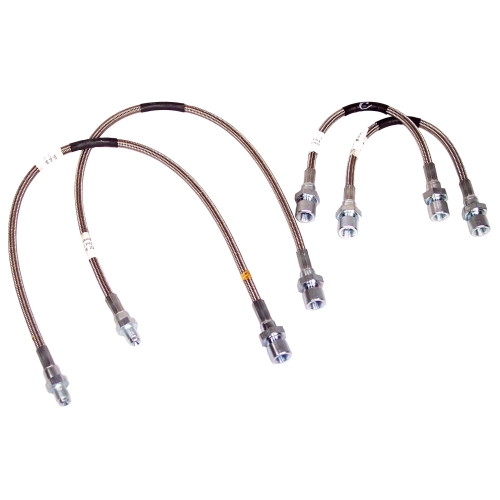 EMPI 00-5589-0 Braided Brake Line Kit, Fits Super Beetle 73-79