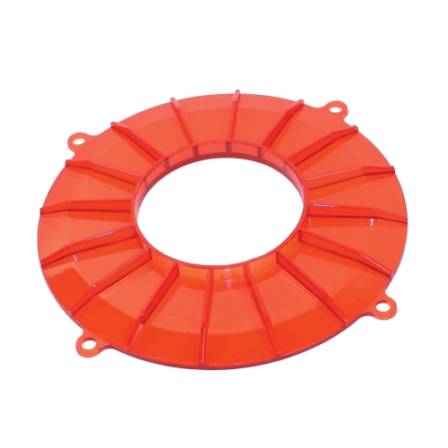 Finned Alternator Backing Plate, Red